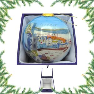 Gratis glazen Griekse kerstbal